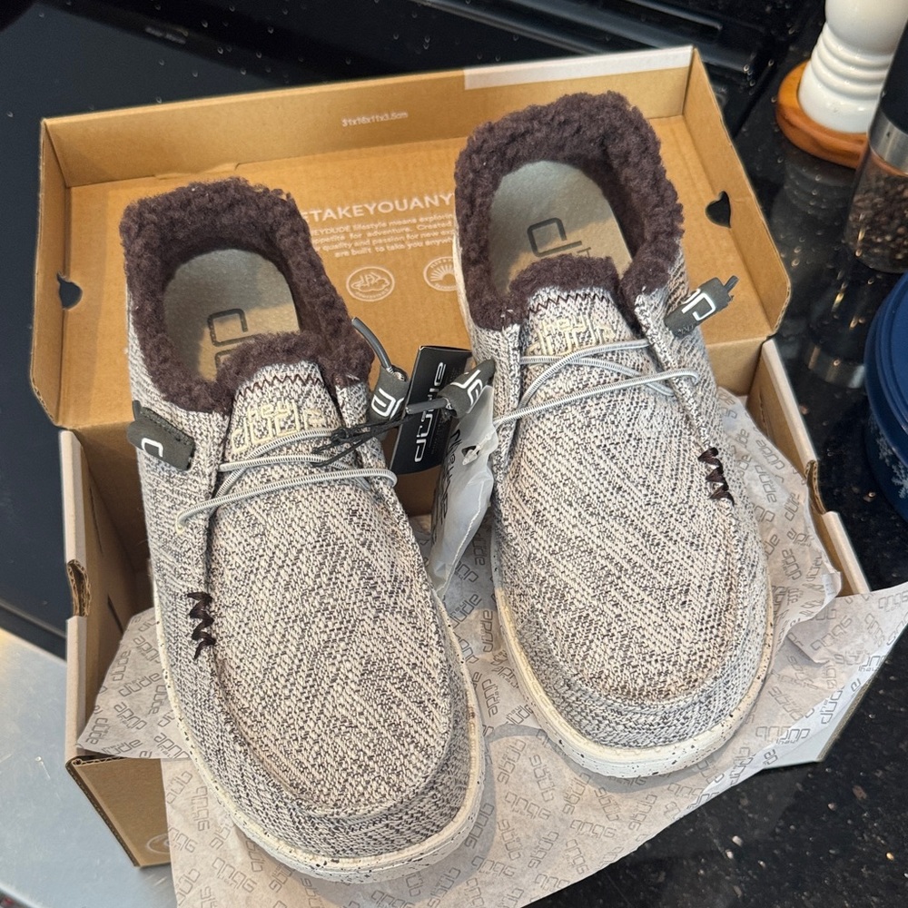 Hey Dude Speckled Gray Slip-On Shoes